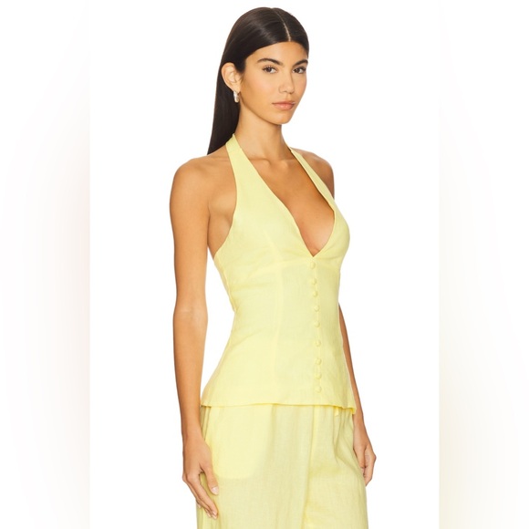 AEXAE x REVOLVE Halter Top in Butter Yellow - Picture 2 of 6